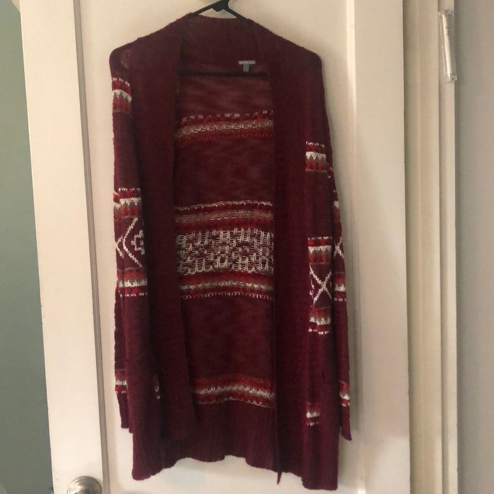 Charlotte Russe Size Small Dark Red Cardigan
